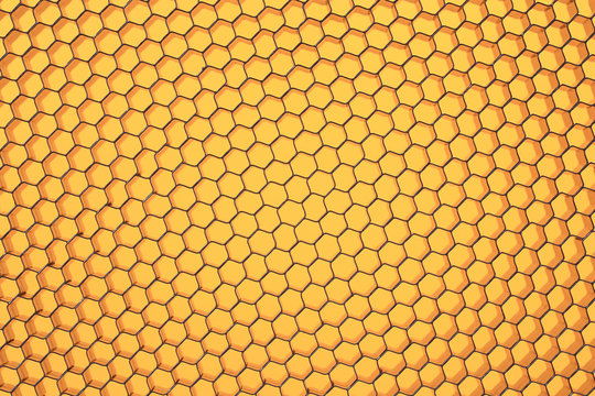 Hexagonal mesh on a yellow background.