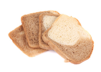 Stack of sliced bread.