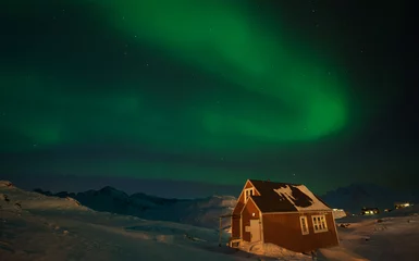 Foto op Plexiglas Noorderlicht boven Tasiilaq, Groenland © ykumsri