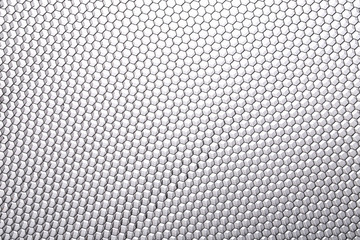 Metal hexagonal mesh.
