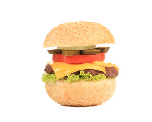Tasty hamburger.