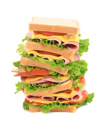 Big sandwich with vegetables.