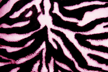 Pink zebra animal print fur / fabric wallpaper (background)