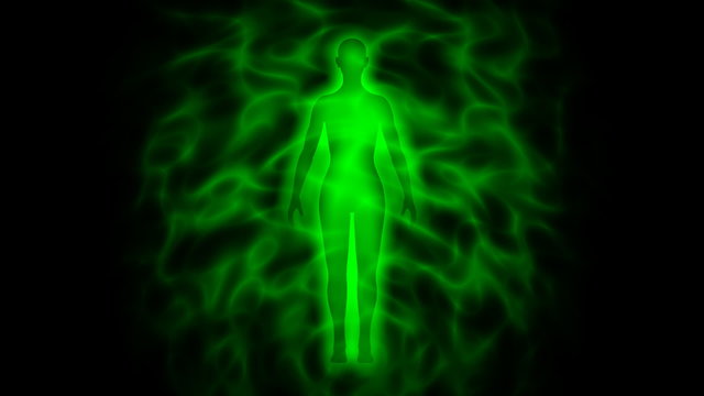 Silhouette of human aura - woman