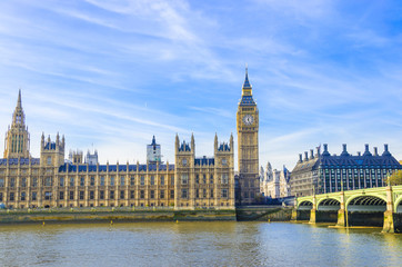 Fototapeta na wymiar Big Ben i Houses of Parliament, London, UK