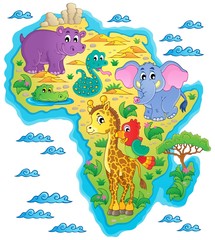 Obraz premium Africa map theme image 1