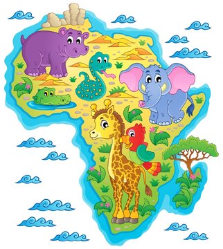 Africa map theme image 1