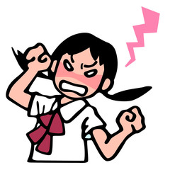 女子生徒の怒り