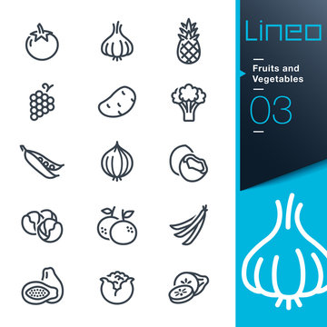 Lineo - Fruits and Vegetables outline icons