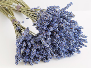 Close-up on the dried lavender.
