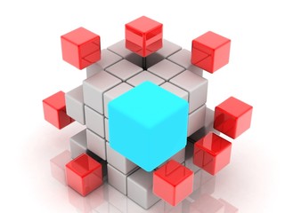 Obraz premium construction of the cube