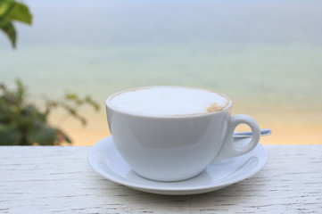 Morning coffee time on the beach