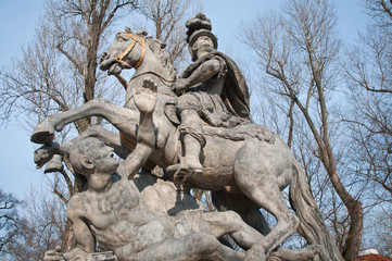 Obraz premium King John III Sobieski monument in Lazienki Park in Warsaw