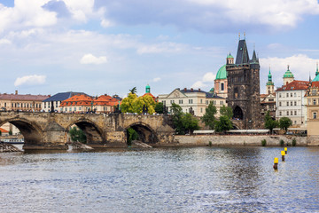Karlov or Charles bridge in Prague