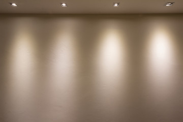 cement wall and spotlight