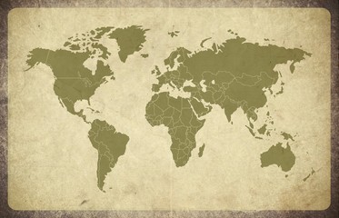 Earth Map Retro grunge