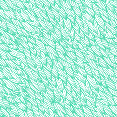 Seamless floral vintage blue doodle pattern with abstract leafs