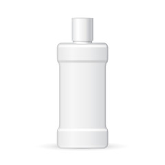 Shampoo Plastic Bottle On White Background