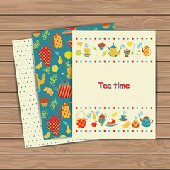 Tea time card set