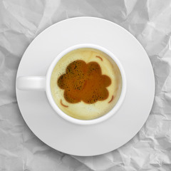 Picture of the cloud in the coffee foam