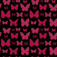 Butterflies seamless pattern