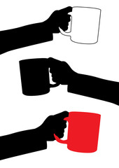 Hands Holding Mugs