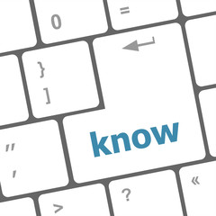 know knowledge or education concept button on computer keyboard