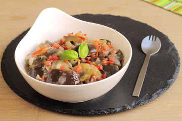 Eggplant with prosciutto