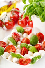 salad with mozzarella and tomatoes