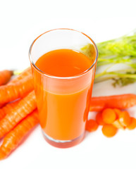Fresh carrot juice