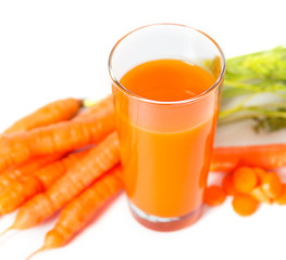 Fresh carrot juice