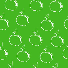apples on a dark green background
