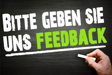 bitte geben sie uns Feedback