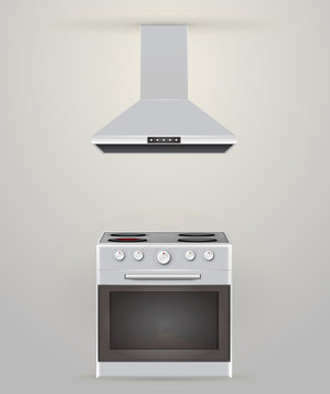 Illustration of stove and extractor