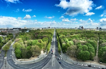 Panoramic view of Berlin from top of the Siegessäule