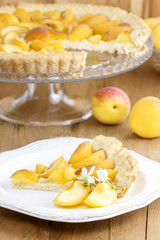 Piece of apricot pie