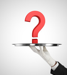 plate with question mark