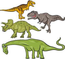prehistoric dinosaurs cartoon set © Igor Zakowski