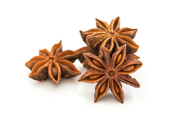 Star anise isolated on white background