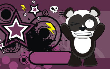 panda bear cartoon background in vector format