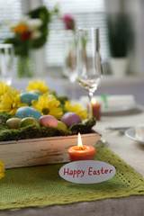 Beautiful holiday Easter table setting