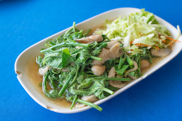 stir fried sayate wish salted soy bean, Fried vegetables