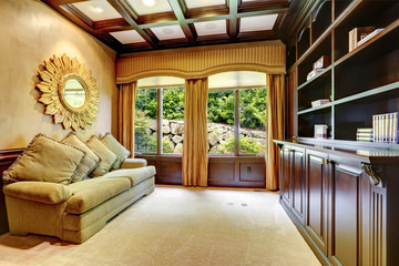 Luxury house interior. Office room
