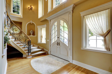 Luxury house interior. Entrance hallway