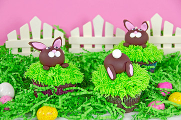 Easter bunny cupcakes