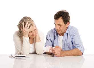 Senior couple in bankrupt