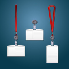 Lanyard, retractor and badge templates.