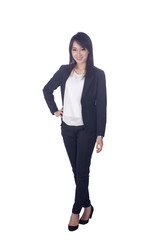 Asian business woman give you excellent gesture,