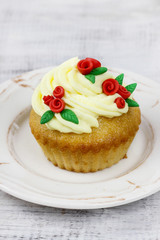 Beautiful rose cupcake