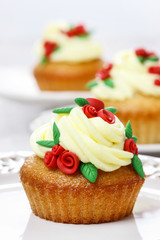 Beautiful rose cupcake